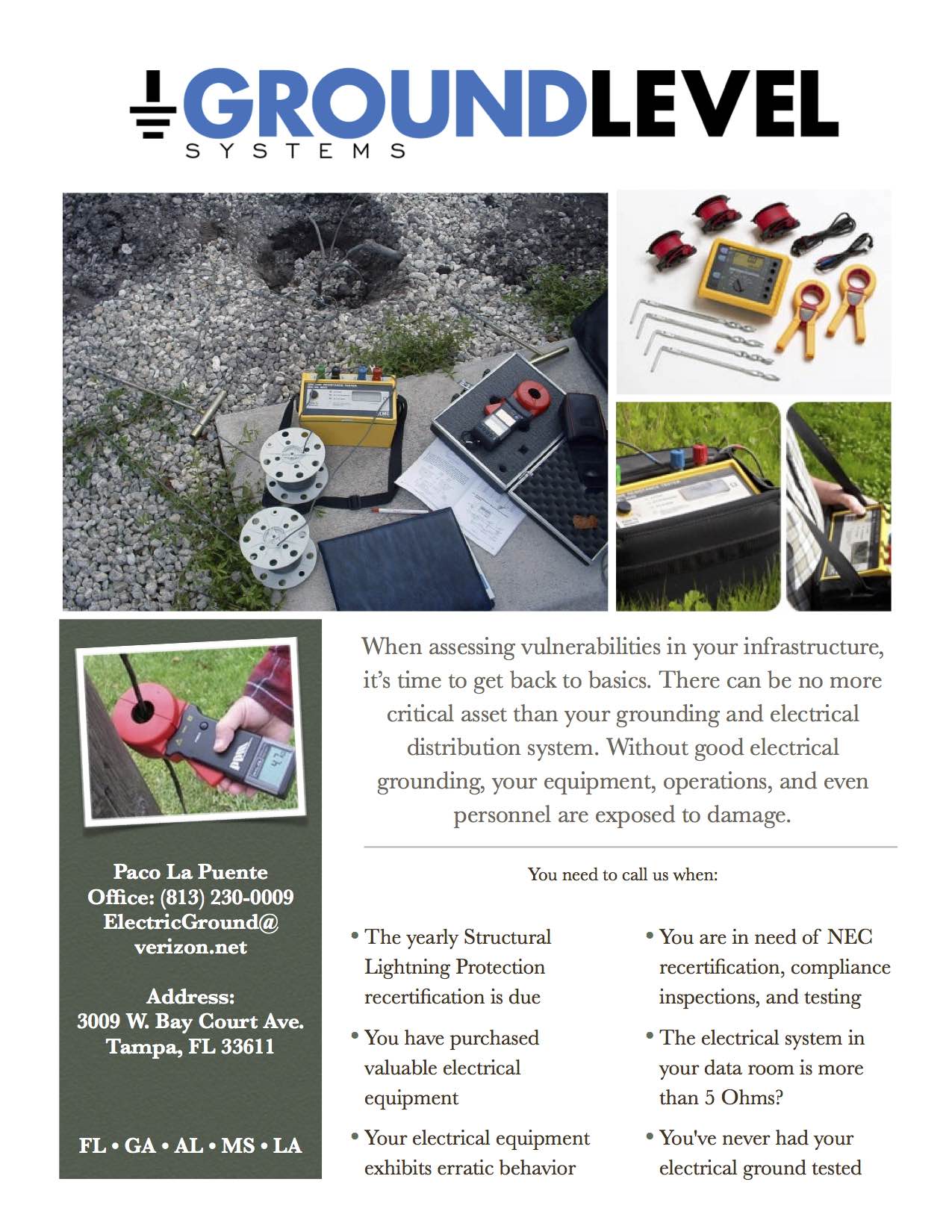 Electrical Ground Testing Flyer